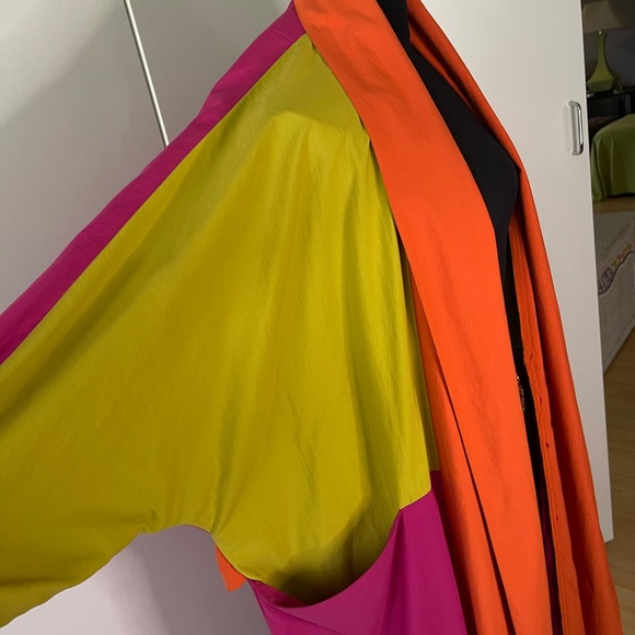 Custom made By Zetta Raincoat in multi color one size. Coat of many colors! - Picture 12 of 12